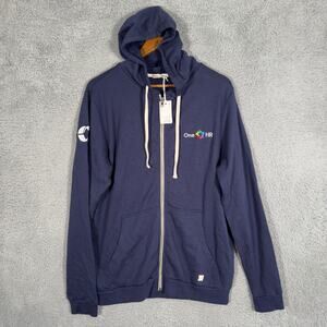 New Marine Layer Afternoon Hoodie Men Large Blue Full Zip Lightweight